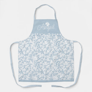 Elégant floral blanc marguerite moderne tablier pe