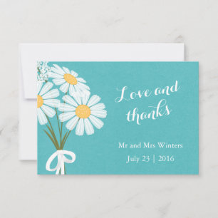 Élégant floral blanc marguerites Merci Mariage