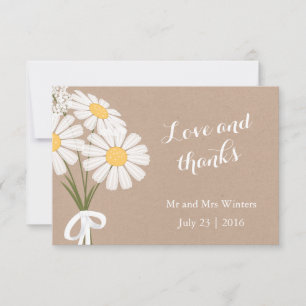 Élégant floral blanc marguerites Merci Mariage