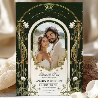 Élégant floral blanc pour le faire-part de mariage