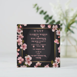 Elégant Floral Blossom Faire-part de mariage Desig
