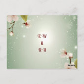 Elégant Floral Blossom Wedding Invitations (Dos)