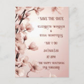 Elégant Floral Blossom Wedding Invitations (Devant)