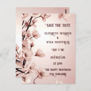 Elégant Floral Blossom Wedding Invitations