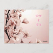 Elégant Floral Blossom Wedding Invitations (Dos)