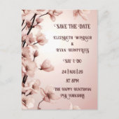 Elégant Floral Blossom Wedding Invitations (Devant)