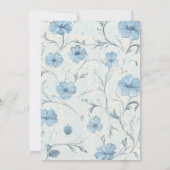 Elegant Floral Blue Country Garden Bachelorette Kaart (Achterkant)