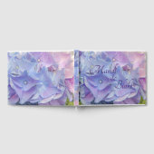 Elegant Floral Blue Lavender Hydrangea Guest Book Gastenboek (Volledig)