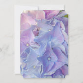 Elegant Floral Blue Lavender Hydrangea Wedding Kaart (Achterkant)