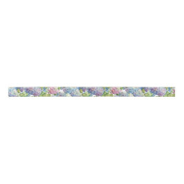 Elegant Floral Blue Pink Hydrangea Pattern Lint