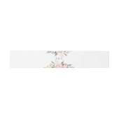 Elegant Floral Blush Pink Peony Monogram Weddensch Uitnodigingen Wikkel (Vlak)