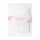 Elegant Floral Blush Pink Wedding Uitnodigingen Wikkel (Voorkant Voorbeeld)