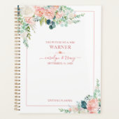 Élégant Floral Blush Rose Script Mariage (Devant)
