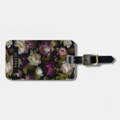 Elegant Floral | Bold Moody Monogram Bagagelabel (Voorkant horizontaal)