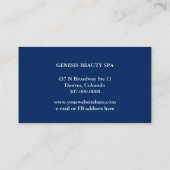 Elegant Floral Border Beauty Spa Loyalty Card (Achterkant)