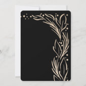 Elegant Floral Border Birthday Bash Uitnodiging (Achterkant)