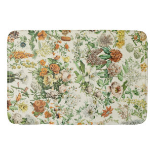 Elegant Floral Botanical Flowers Patroon Badmat