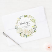 Elegant Floral Botanical Green Dank je Sticker (Envelop)