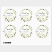 Elegant Floral Botanical Green Dank je Sticker (Vel)