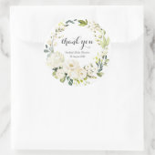 Elegant Floral Botanical Green Dank je Sticker (Tas)