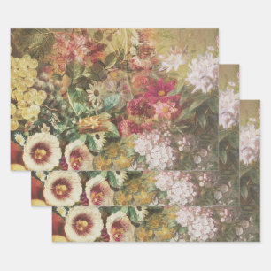 Elegant Floral Botanical Inpakpapier Vel