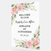 Elegant Floral Botanical Rose Pink Wedding   (Angle)