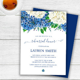 Elegant Floral Botanical Wedding Rehearsal Dinner Kaart