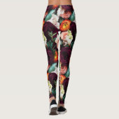 Elegant Floral Botanical Work Out Leggings (Achterkant)