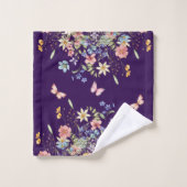 Élégant floral botanique (Gant de toilette)