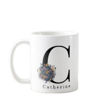 Elegant Floral Botanisch Monogram | Aangepaste tek