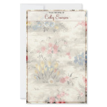 Elegant  Floral Botanische Bourgogne Tekst