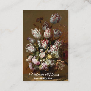 Elegant Floral Bouquet -  Nederlandse fijne kunst Visitekaartje