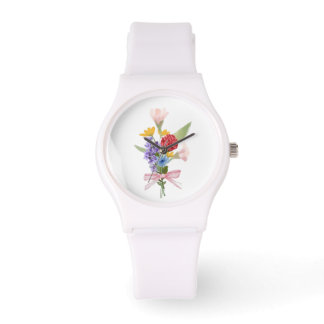 Elegant Floral Bouquet Watch Horloge