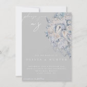 Elegant Floral Bouquet Wedding Invitation (Voorkant)