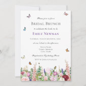 Elegant Floral Bridal Brunch Kaart (Voorkant)