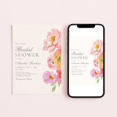 Elegant Floral Bridal Shower Invitation