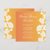Elegant Floral Bridal Shower Invitation Herfst Kaart (Voorkant / Achterkant)