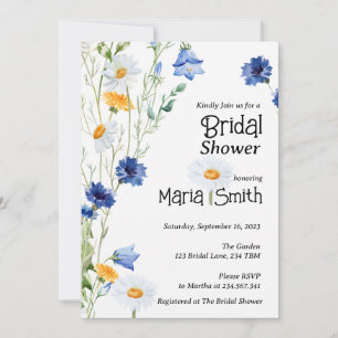 Elegant Floral Bridal Shower Kaart