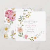 Elegant Floral Bridal Shower Kaart (Voorkant / Achterkant)