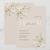 Elegant Floral Bridal Shower Save The Date (Voorkant / Achterkant)