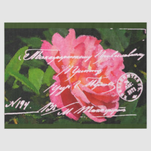 Elegant Floral Briefkaart Weefpapier Tissuepapier