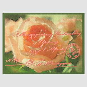 Elegant Floral Briefkaart Weefpapier Tissuepapier