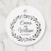 Elegant floral bruiloft bedankjes labels (Achterkant)