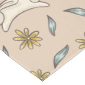 Elegant Floral Bunny Pattern Pasen | Tablecloth Tafelkleed (Gekanteld)