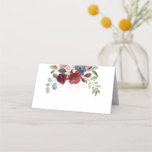 Elegant Floral Burgundy Waterverf Foliage Wedding