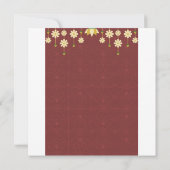 Elegant Floral Burgundy Wedding Invitation Kaart (Achterkant)