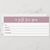 ELEGANT FLORAL BUSINESS LOGO GIFT CERTIFICAAT (Achterkant)