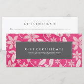 Elegant Floral Cadeaubon (Voorkant / Achterkant)