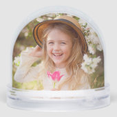 Elegant Floral Calligraphy Snow Globe (Arrière)