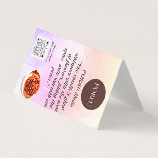 Elegant Floral Candle Visitekaartje – FOREU Studio